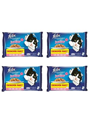 Felix Tavuklu Yavru Yaş Kedi Maması Ekonomik Paket 85 Gr x 4Lü