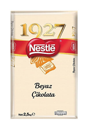 Nestle 1927 Beyaz Kuvertür Çikolata 2.5Kg x 8 Adet