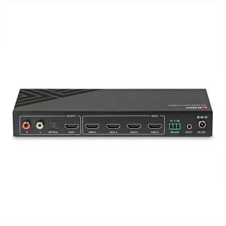 Lindy LIN-38228 4 port Giriş 1 port Çıkış RS232 4K 60Hz Kumandalı HDMI Çoklayıcı