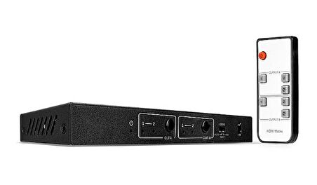 Lindy LIN-38302 2 Giriş 2 Çıkış 18G 4K 60Hz 8Bit HDMI Matrix Kumandalı Switch