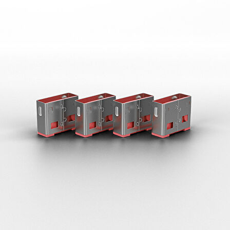 Lindy LIN-40460 10 lu Paket USB A Tipi Pembe Renk USB Port Kilidi