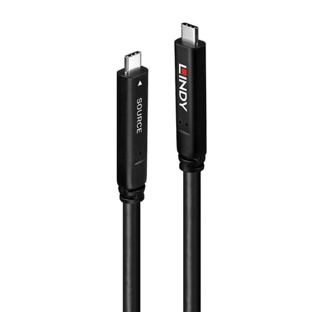 Lindy LIN-43398 10 MT USB TYpe C 3.2 to DP 5Gbps-v1.4 Fiber Optic Hybrid Kablo