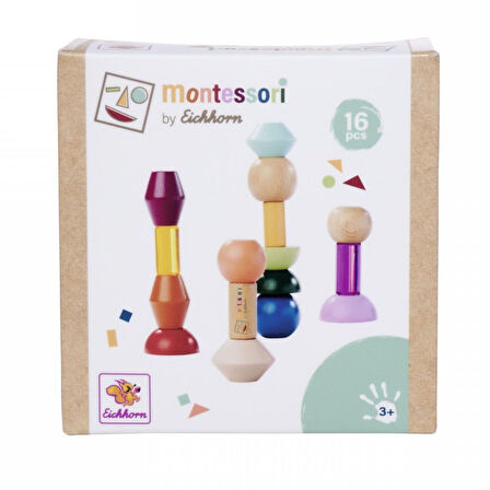 Eichhorn Montessori Ahşap Boncuk Dizme Oyunu