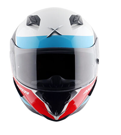 Axor Hunter Turbo Motosiklet Kask White Red