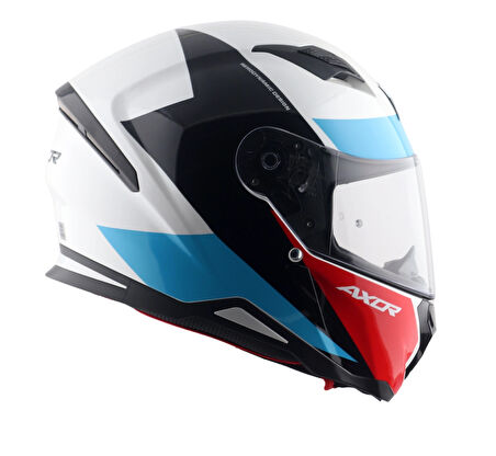 Axor Hunter Turbo Motosiklet Kask White Red