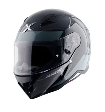 Axor Hunter Turbo Motosiklet Kask Black Grey