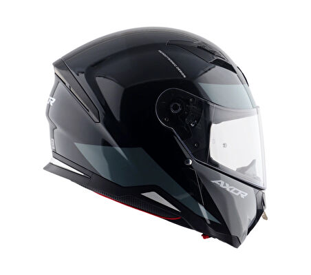 Axor Hunter Turbo Motosiklet Kask Black Grey