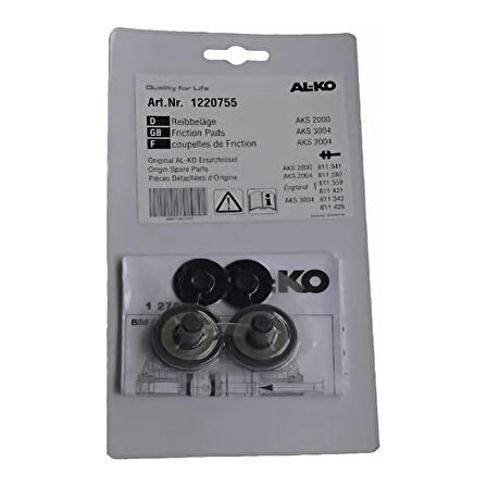 Al-Ko AKS 3004 Sürtünme Balatası Yan Set