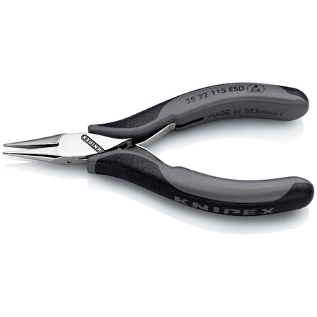 KNIPEX Elektronikçi Kargaburun 115 mm (3522115ESD)