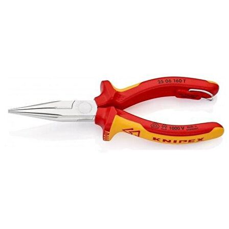 KNIPEX 25 06 160T VDE Düz Kargaburun 1000V İzoleli