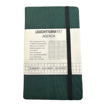 Leuchtturm1917 Sert Kapak A6 Kareli Defter Green 326001