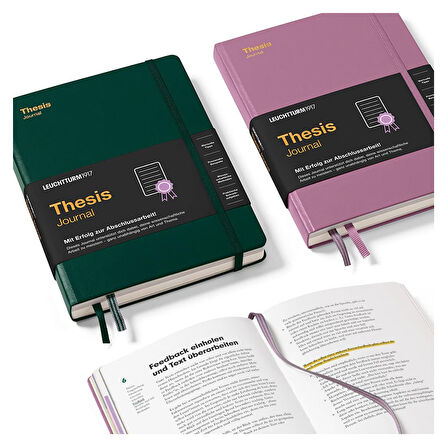 Leuchtturm1917 Thesis Sert Kapak A5 İngilizce Journal Forest Green 369206