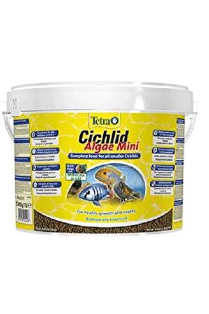 Tetra Cichlid Algae Mini Ciklet Balık Yemi 3.9kg 10 Litre