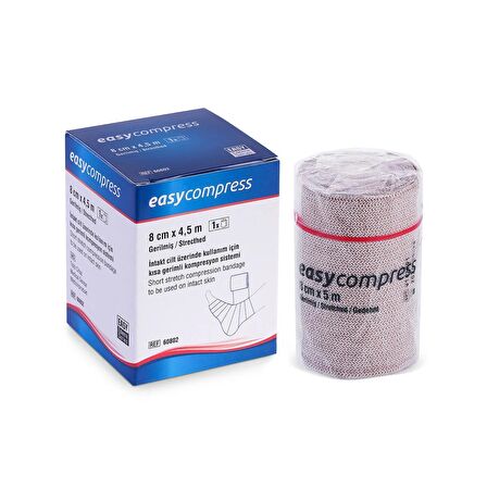 Compress Kısa Germe Bandajı, Lenfödem Bandajı, Kompresyon Bandajı 8cmx4,5cm