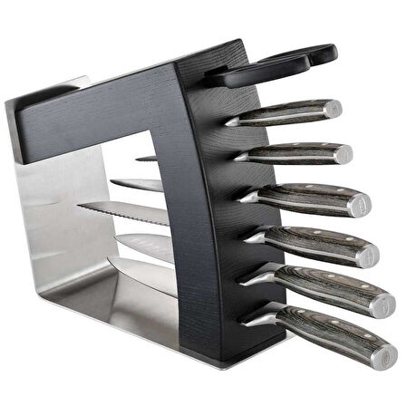 Rösle Bıçak Standı Dişbudak 6 Bıçak 1 Makas Kapasite 15042