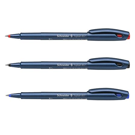 Schneider Topball 857 0.6 mm Roller Pilot Kalem 3'lü Set