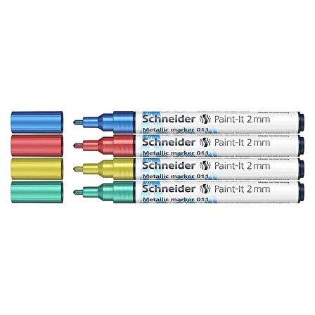 Schneider Metalik Marker 2 mm 4'lü Set 011