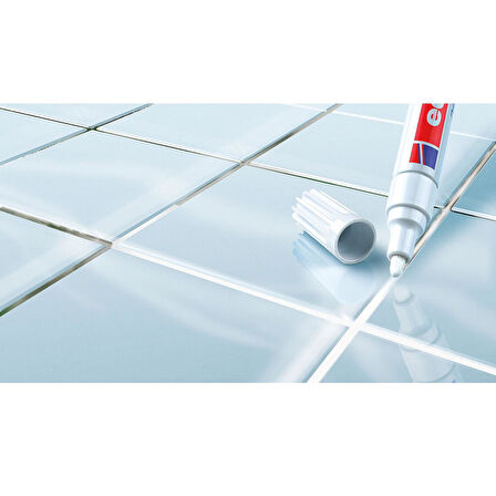 Edding 8200 Fayans Kalemi Derz Kalemi Beyaz 3 Adet