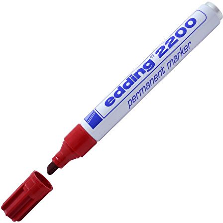 Edding Markör Permanent 1-5 MM Kırmızı Kesik Uçlu 2200