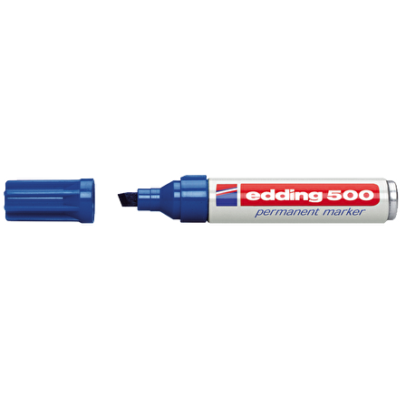 Edding Markör Permanent 2-7 MM Mavi Kesik Uçlu 500