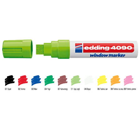 Edding Cam Kalemi Kesik Uçlu Fosforlu Sarı 4090