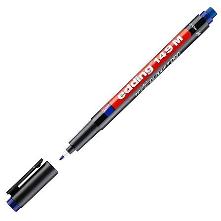 Edding Asetat Kalemi Silgili E-149M Mavi 10 Lu