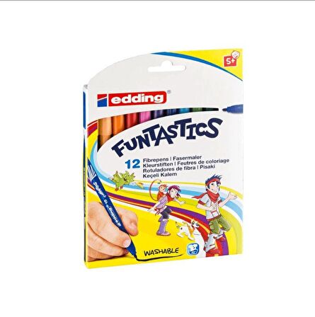 Edding Funtastics Yıkanabilir Keçeli Kalın Uçlu Kalem 10lu