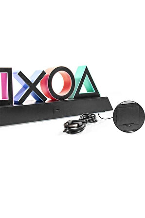Playstation Icon Light Ikon Aydınlatma Ses Kontrol Masa Lambası Duvar Aydınlatması