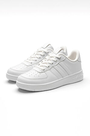 Günlük Unisex  Spor Ayakkabı Bağcıklı Dikiş Detaylı Hafif Kalın Yüksek Taban Sneaker 4005