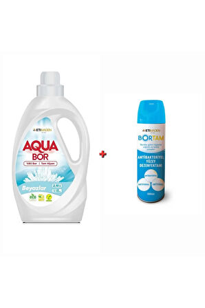 DOĞAL MİNERALLİ BEYAZLAR İÇİN SIVI ÇAMAŞIR DETERJANI SIVI 1*2.15L 33 YIKAMA+ DEZENFEKTAN