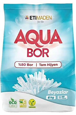 Aquabor Beyazlar Için 6 Kg 40 Yıkama Doğal Bor Yerli Malı