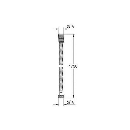 Grohe Rotaflex Duş Hortumu 175 cm - 28025000