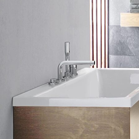 Grohe Essence 19578001 Gümüş Banyo Bataryası