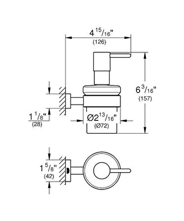 Grohe Sıvı Sabunluk Seti Eurocube Krom - 40756001