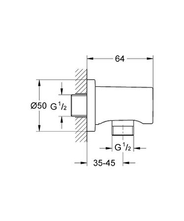 Grohe Rainshower® Su Çıkış Dirseği - 27057GL0