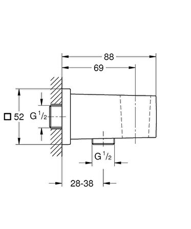 Grohe Euphoria Cube Askılı Duş Çıkış Dirseği 26370000