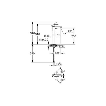 Grohe BauEdge Çanak Lavabo Bataryası - 23761000