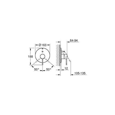 Grohe Essence 19285DA1 Bakır Banyo Bataryası