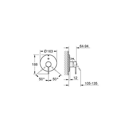 Grohe Essence Hard Graphite 19285GL1 Altın Banyo Bataryası