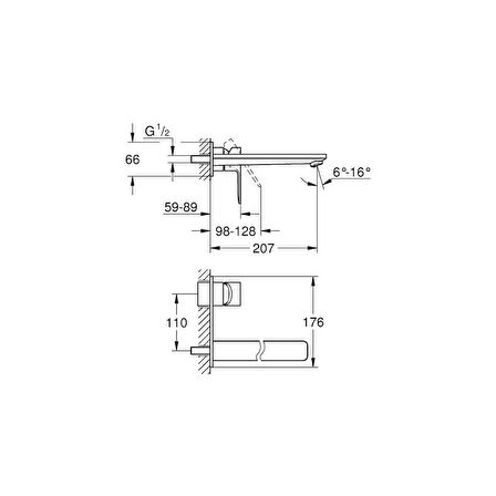 Grohe Lineare New İki Delikli Lavabo Bataryası - 23444001