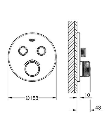 Grohe Grohtherm Smartcontrol 29119000 Gümüş Banyo Bataryası