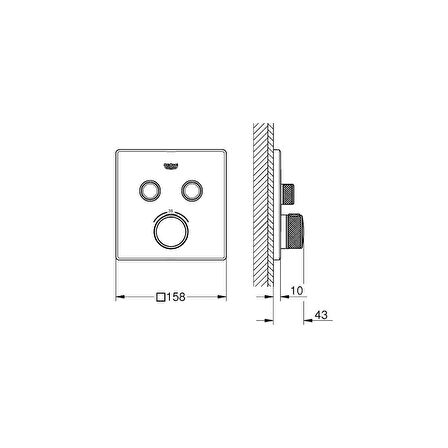 Grohe Grohtherm Smartcontrol 29124000 Gümüş Banyo Bataryası