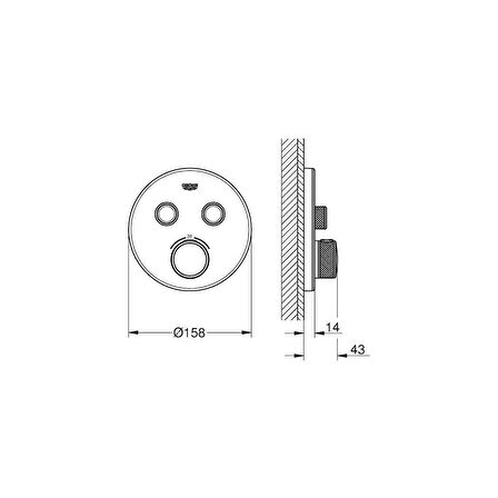 Grohe Grohtherm Smartcontrol 29151LS0 Gümüş Banyo Bataryası