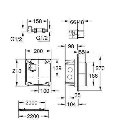 Grohe Duvardan Fotoselli Lavabo Bataryası İç Gövdesi - 36264001
