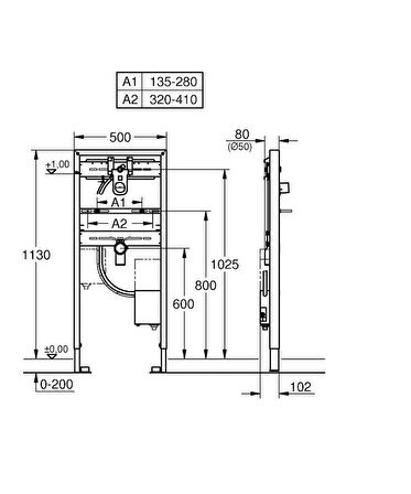 Grohe Fotoselli Duvardan Ank. Lavabo Bat. İçin İç Gövde - 38748002