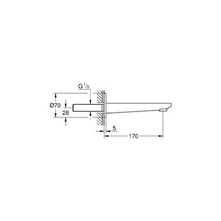 Grohe Lineare Çıkış Ucu- 13383001