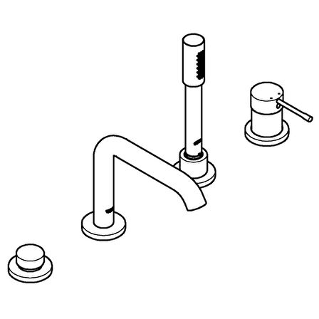 Grohe Essence 19578GL1 Altın Banyo Bataryası