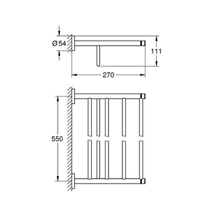 Grohe Essentials Çoklu banyo havluluğu 40800GL1