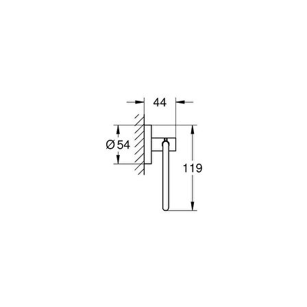 Grohe Essentials Tuvalet Kağıtlık Hard Graphite - 40689A01