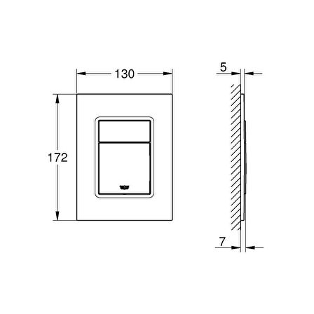 Grohe Skate Cosmopolitan S Kumanda Paneli Brushed Hard Graphite - 37535AL0